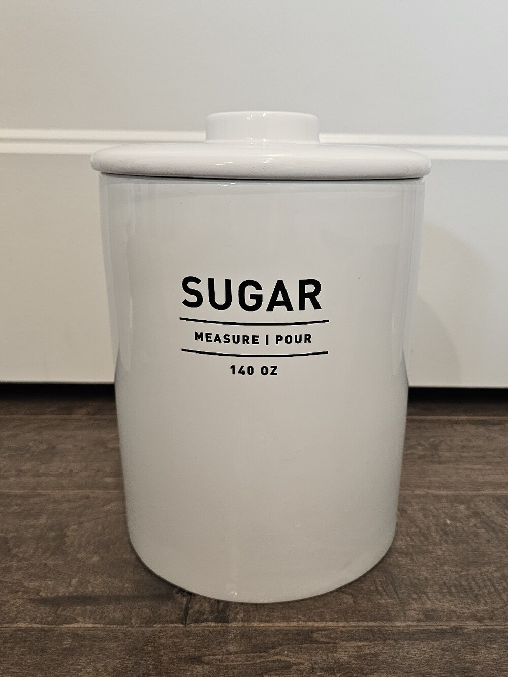 West Elm "SUGAR" Ceramic Stoneware Canister Jar - Modern & Timeless